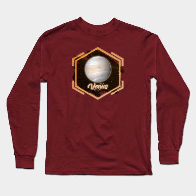 Planet Venus: Earth’s twin Long Sleeve T-Shirt by Da Vinci Feather